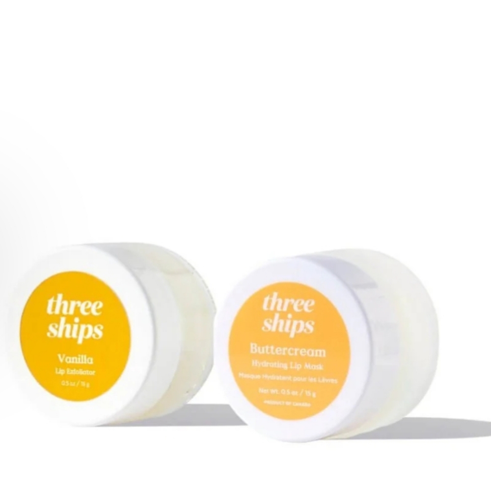 🆕️Three Ships Vanilla Lip Exfoliator and Buttercream Hydrating Lip Mask